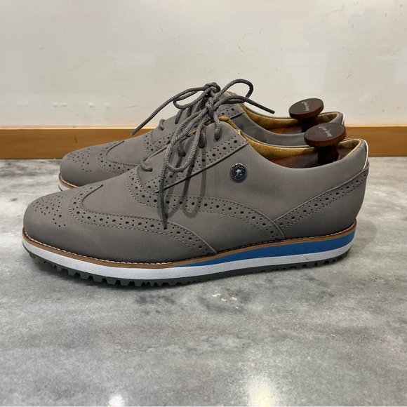 FootJoy Sport Retro Spike-less golf shoes, gray wingtips. Size 8.5 - Picture 1 of 16